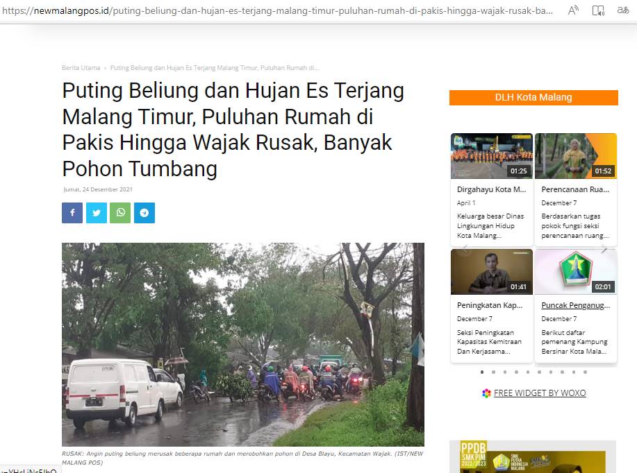puting beliung dampak perubahan iklim