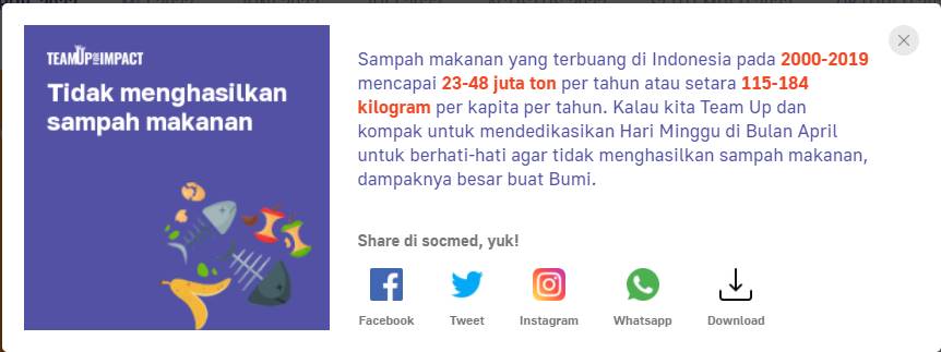 tidak menghasilkan sampah makanan
